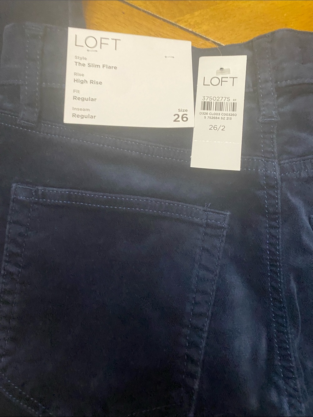 LOFT Slim Flare High Rise Jeans - Navy Blue